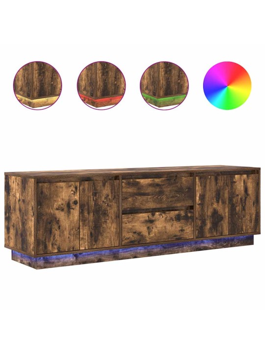 Tv-taso led-valoilla savutammi 160,5x41x50 cm