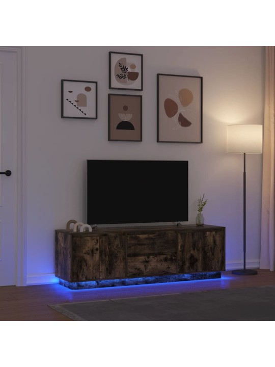 Tv-taso led-valoilla savutammi 160,5x41x50 cm
