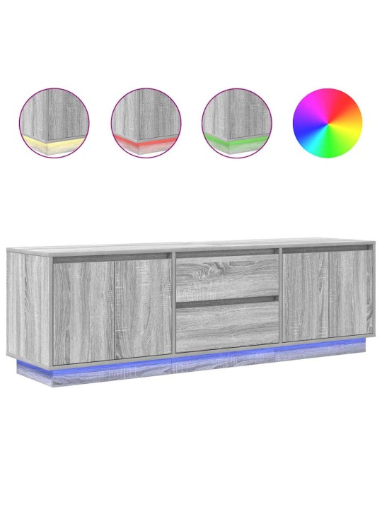 Tv-taso led-valoilla harmaa sonoma 160,5x41x50 cm