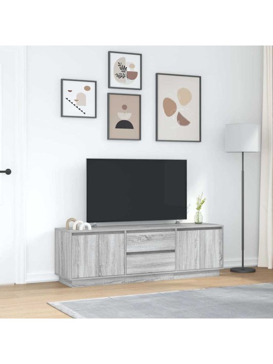 Tv-taso led-valoilla harmaa sonoma 160,5x41x50 cm