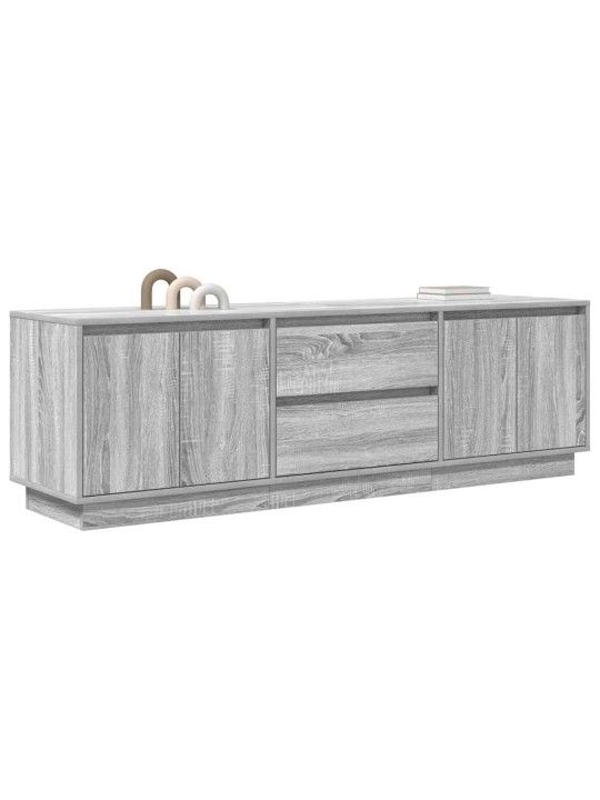 Tv-taso led-valoilla harmaa sonoma 160,5x41x50 cm