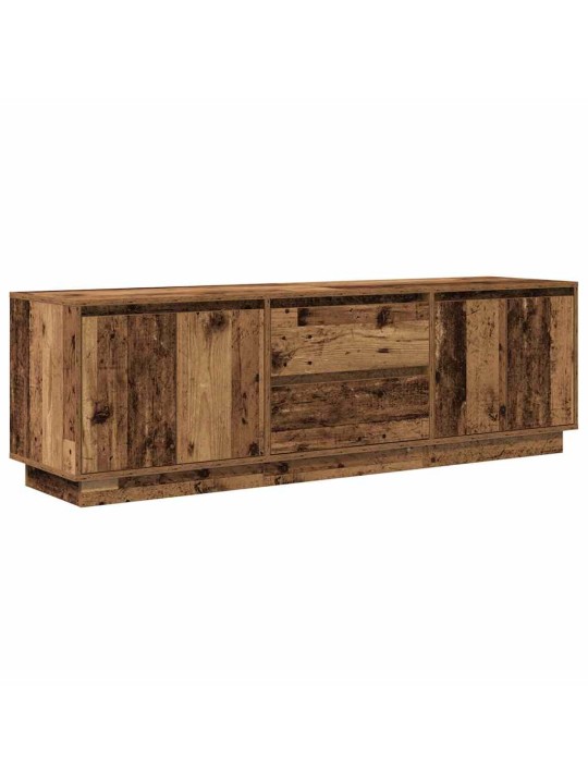 Tv-taso led-valoilla vanha puu 160,5x41x50 cm