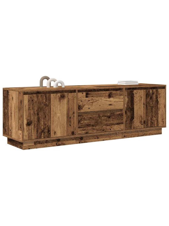 Tv-taso led-valoilla vanha puu 160,5x41x50 cm