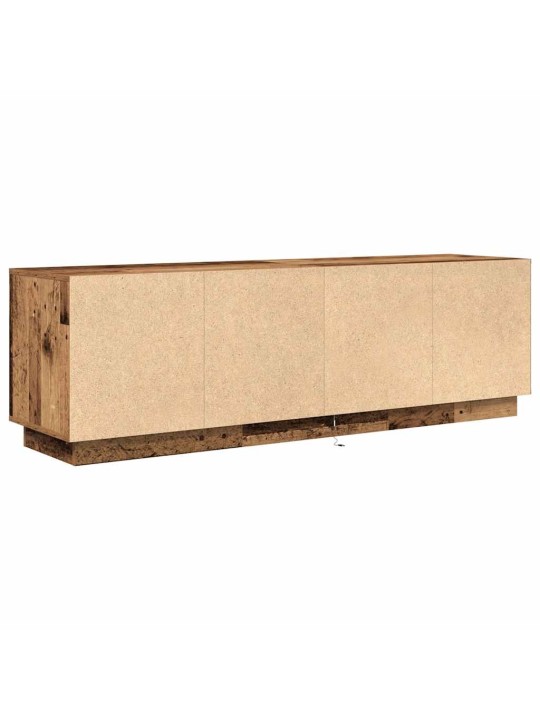 Tv-taso led-valoilla vanha puu 160,5x41x50 cm