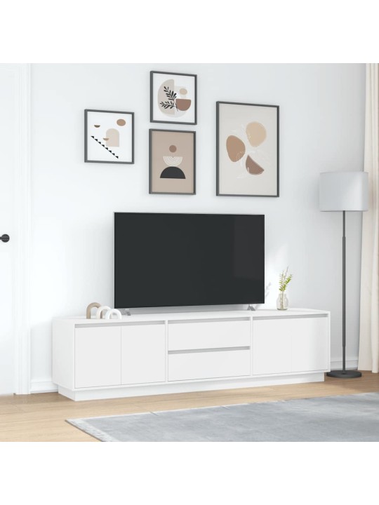 Tv-taso led-valoilla valkoinen 160,5x41x50 cm