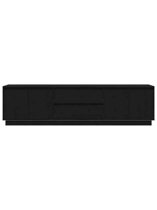 Tv-kaappi led-valoilla musta tammi 193,5x41x50 cm