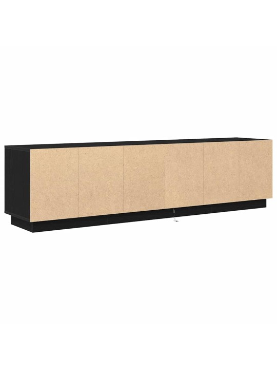 Tv-kaappi led-valoilla musta tammi 193,5x41x50 cm