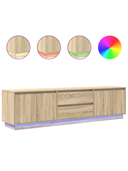 Tv-taso led-valoilla sonoma-tammi 193,5x41x50 cm