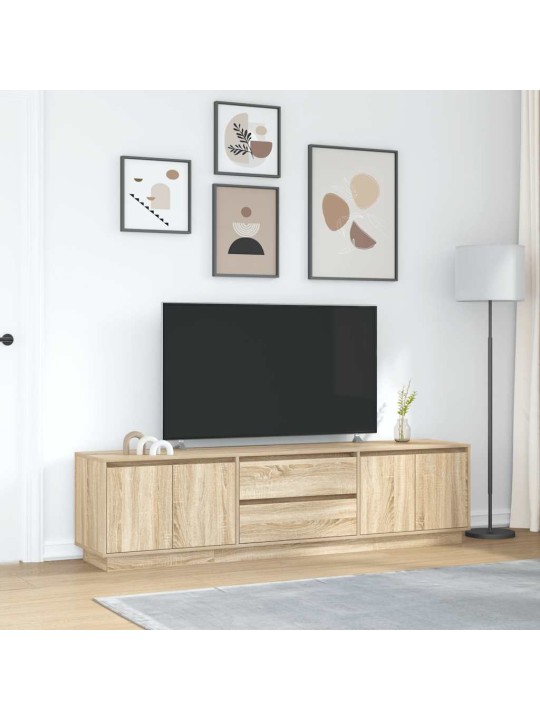 Tv-taso led-valoilla sonoma-tammi 193,5x41x50 cm