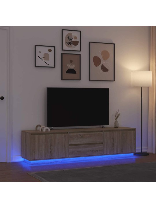 Tv-taso led-valoilla sonoma-tammi 193,5x41x50 cm