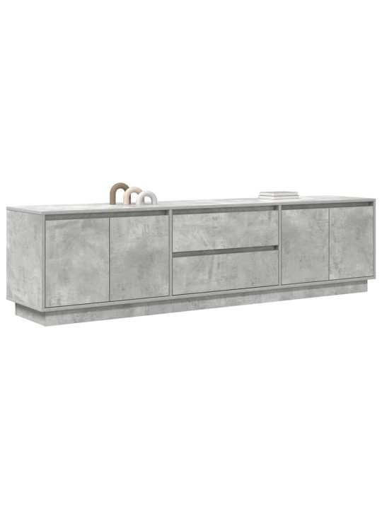 Tv-taso led-valoilla betoninharmaa 193,5x41x50 cm
