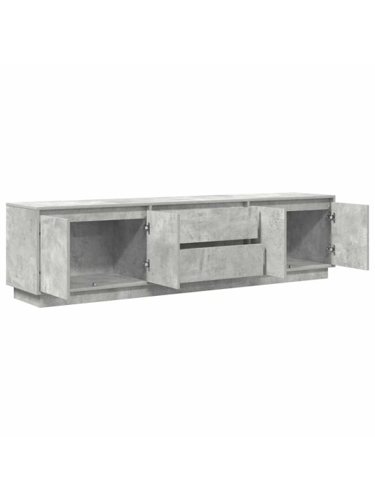 Tv-taso led-valoilla betoninharmaa 193,5x41x50 cm