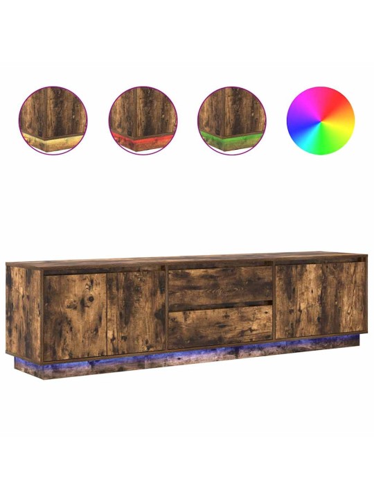 Tv-taso led-valoilla savutammi 193,5x41x50 cm