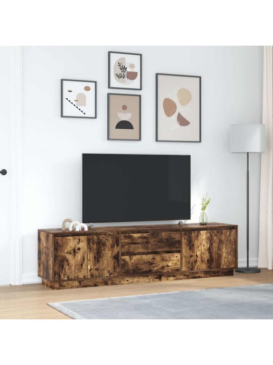 Tv-taso led-valoilla savutammi 193,5x41x50 cm