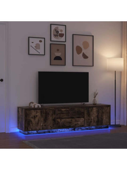 Tv-taso led-valoilla savutammi 193,5x41x50 cm