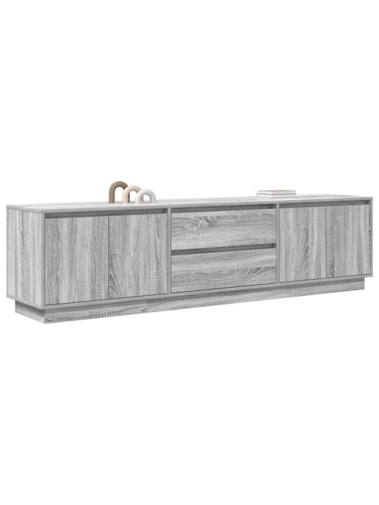 Tv-taso led-valoilla harmaa sonoma 193,5x41x50 cm