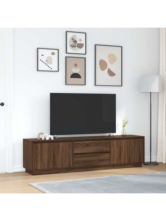 Tv-taso led-valoilla ruskea tammi 193,5x41x50 cm
