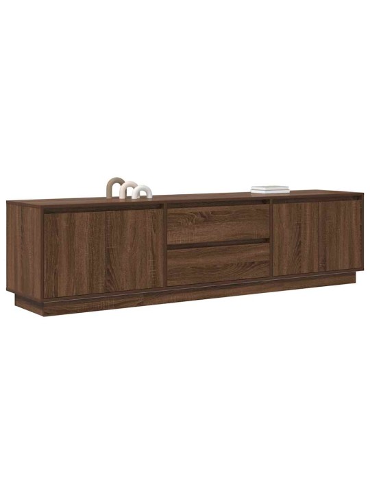 Tv-taso led-valoilla ruskea tammi 193,5x41x50 cm