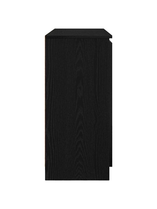 Senkki laatikoilla musta tammi 100,5x35x76 cm tekninen puu