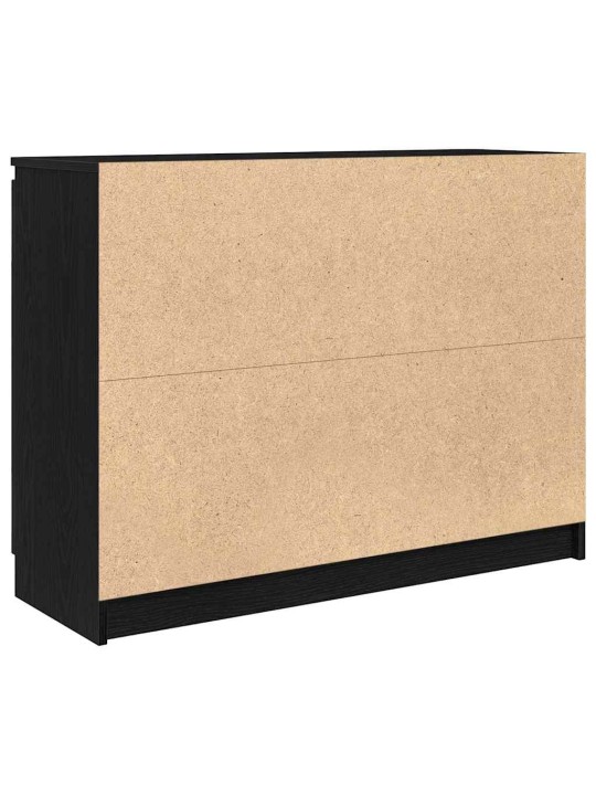 Senkki laatikoilla musta tammi 100,5x35x76 cm tekninen puu