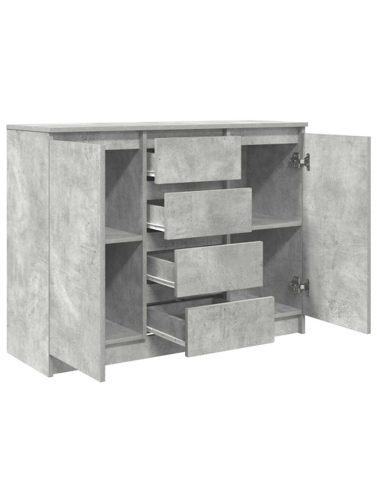 Senkki laatikoilla betoninharmaa 100,5x35x76 cm tekninen puu