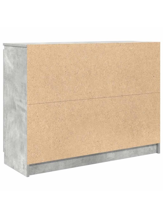 Senkki laatikoilla betoninharmaa 100,5x35x76 cm tekninen puu