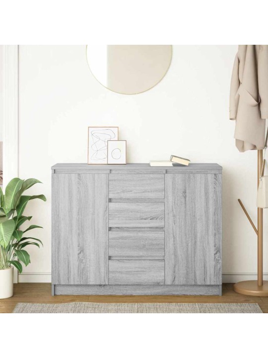 Senkki laatikoilla harmaa sonoma 100,5x35x76 cm tekninen puu