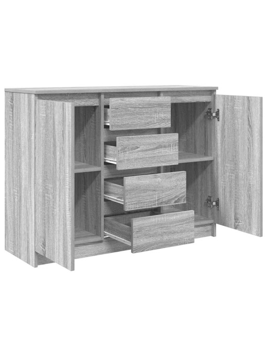 Senkki laatikoilla harmaa sonoma 100,5x35x76 cm tekninen puu