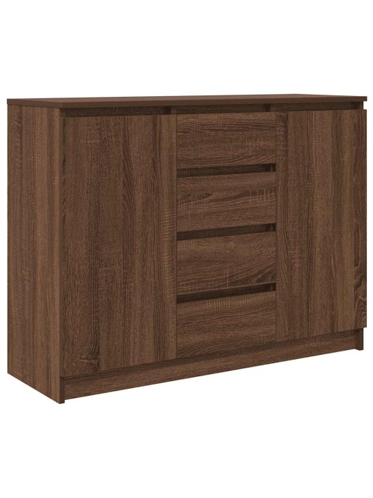 Senkki laatikoilla ruskea tammi 100,5x35x76 cm tekninen puu