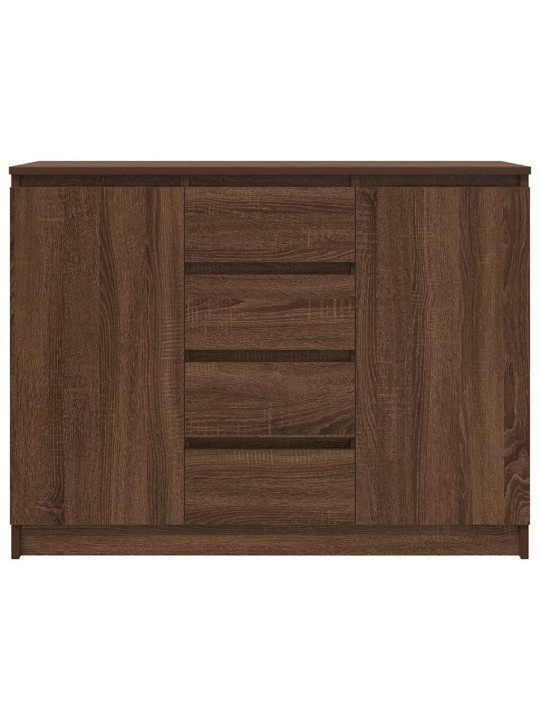 Senkki laatikoilla ruskea tammi 100,5x35x76 cm tekninen puu