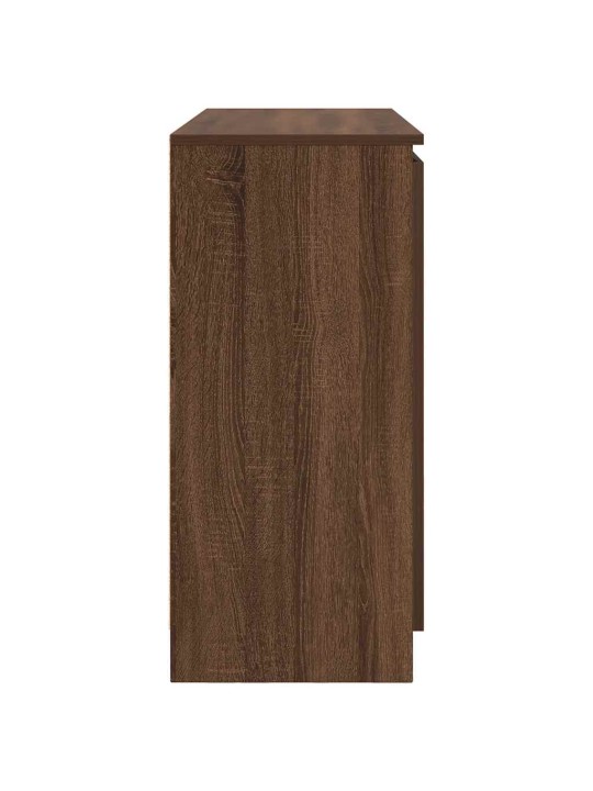 Senkki laatikoilla ruskea tammi 100,5x35x76 cm tekninen puu