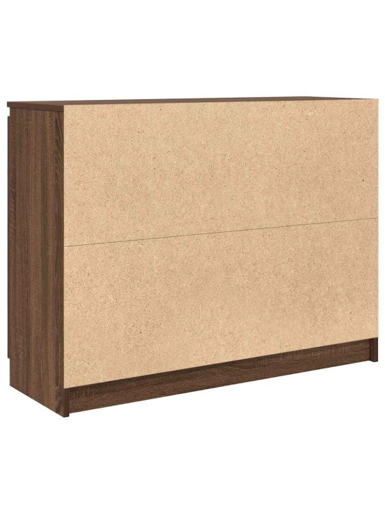 Senkki laatikoilla ruskea tammi 100,5x35x76 cm tekninen puu