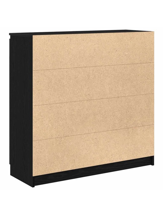 Senkki laatikoilla musta tammi 100,5x35x98,5 cm tekninen puu