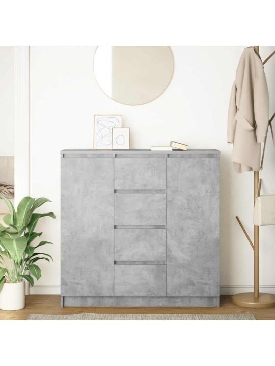 Senkki laatikoilla betoninharmaa 100,5x35x98,5 cm tekninen puu