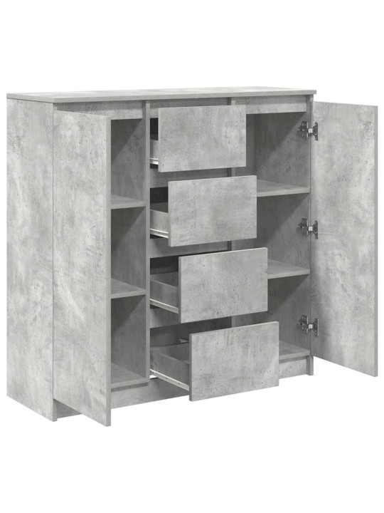 Senkki laatikoilla betoninharmaa 100,5x35x98,5 cm tekninen puu