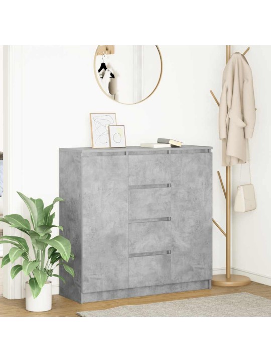 Senkki laatikoilla betoninharmaa 100,5x35x98,5 cm tekninen puu