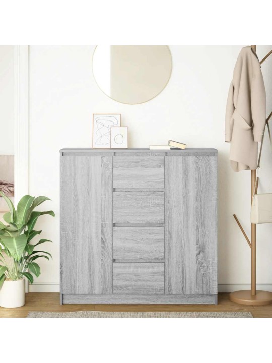 Senkki laatikoilla harmaa sonoma 100,5x35x98,5 cm tekninen puu
