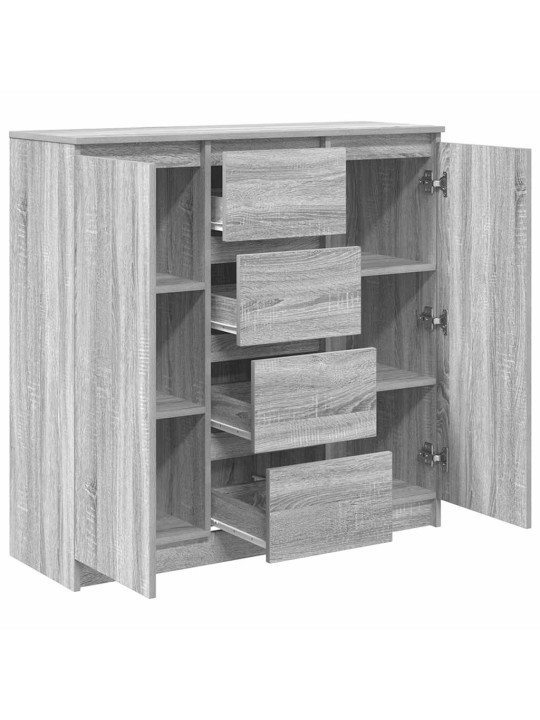 Senkki laatikoilla harmaa sonoma 100,5x35x98,5 cm tekninen puu
