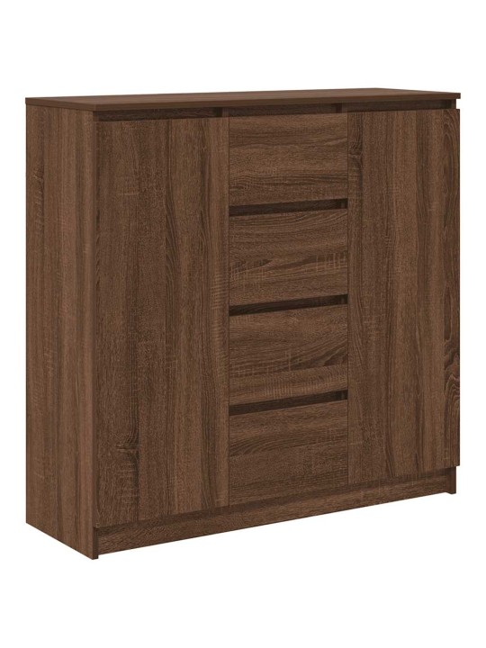 Senkki laatikoilla ruskea tammi 100,5x35x98,5 cm tekninen puu