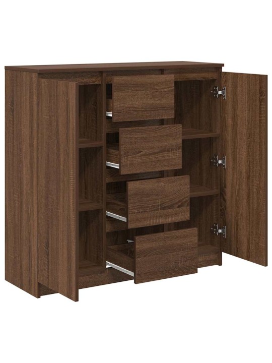 Senkki laatikoilla ruskea tammi 100,5x35x98,5 cm tekninen puu