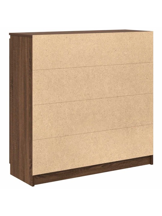 Senkki laatikoilla ruskea tammi 100,5x35x98,5 cm tekninen puu