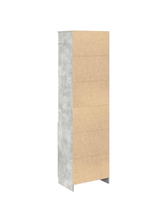 Kaappi betoninharmaa 50x35x180 cm tekninen puu
