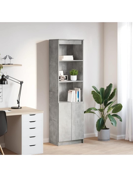 Kaappi betoninharmaa 50x35x180 cm tekninen puu
