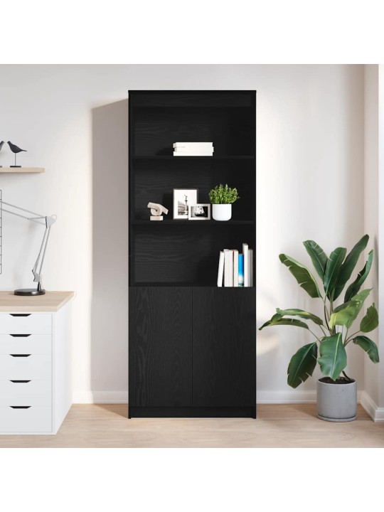 Kaappi musta tammi 70x35x180 cm tekninen puu