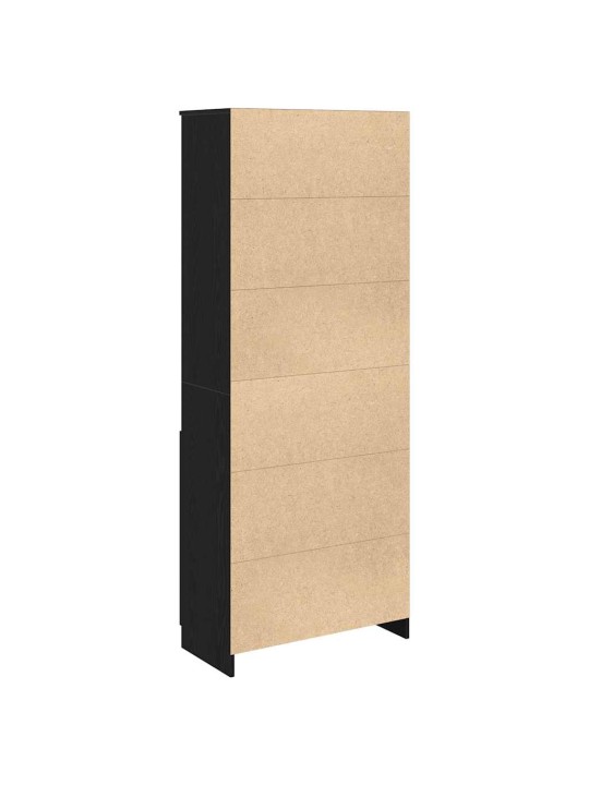Kaappi musta tammi 70x35x180 cm tekninen puu
