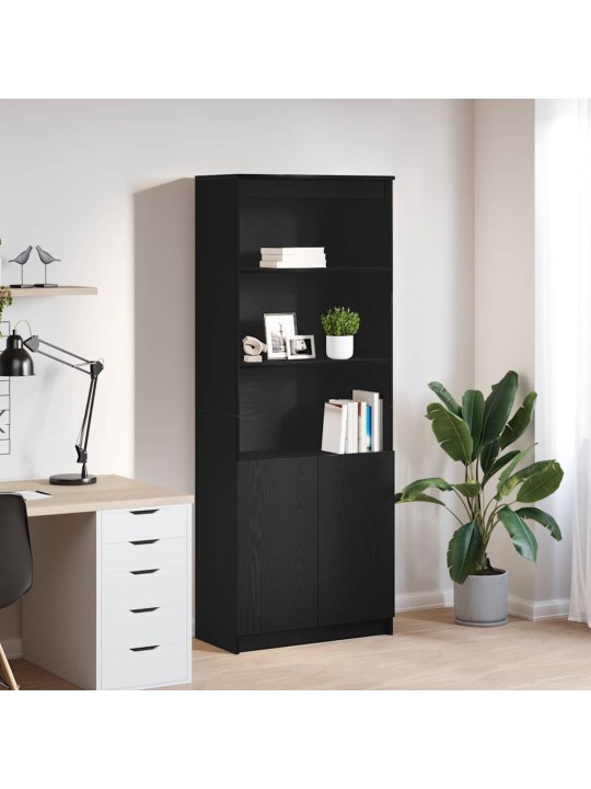 Kaappi musta tammi 70x35x180 cm tekninen puu