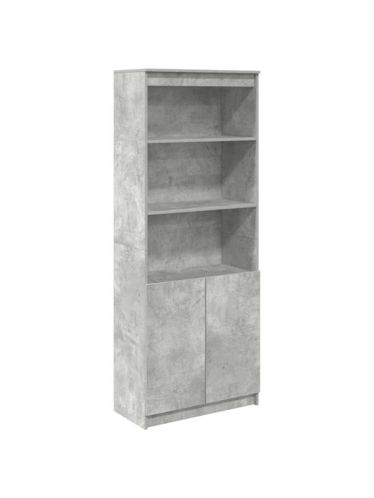 Kaappi betoninharmaa 70x35x180 cm tekninen puu