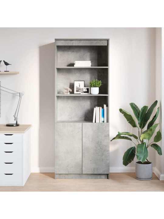 Kaappi betoninharmaa 70x35x180 cm tekninen puu