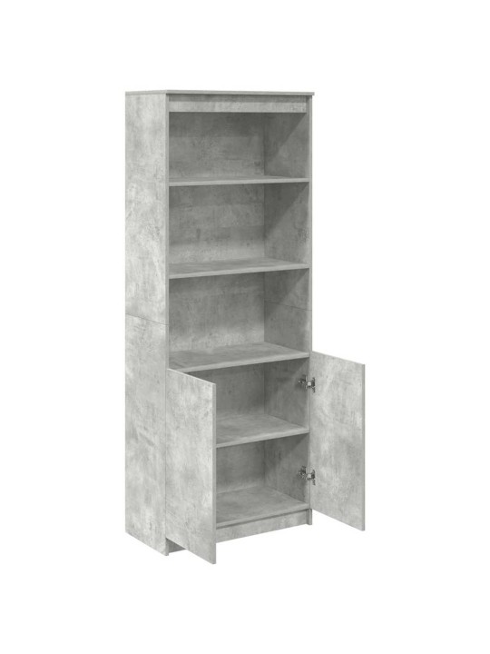 Kaappi betoninharmaa 70x35x180 cm tekninen puu