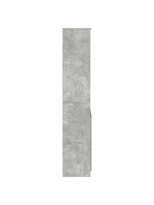 Kaappi betoninharmaa 70x35x180 cm tekninen puu